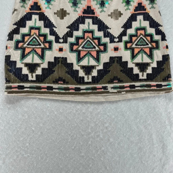 Express Skirt Size XS Southwestern Embellished Mini Pima Cotton Modal Multicolor - Picture 5 of 10